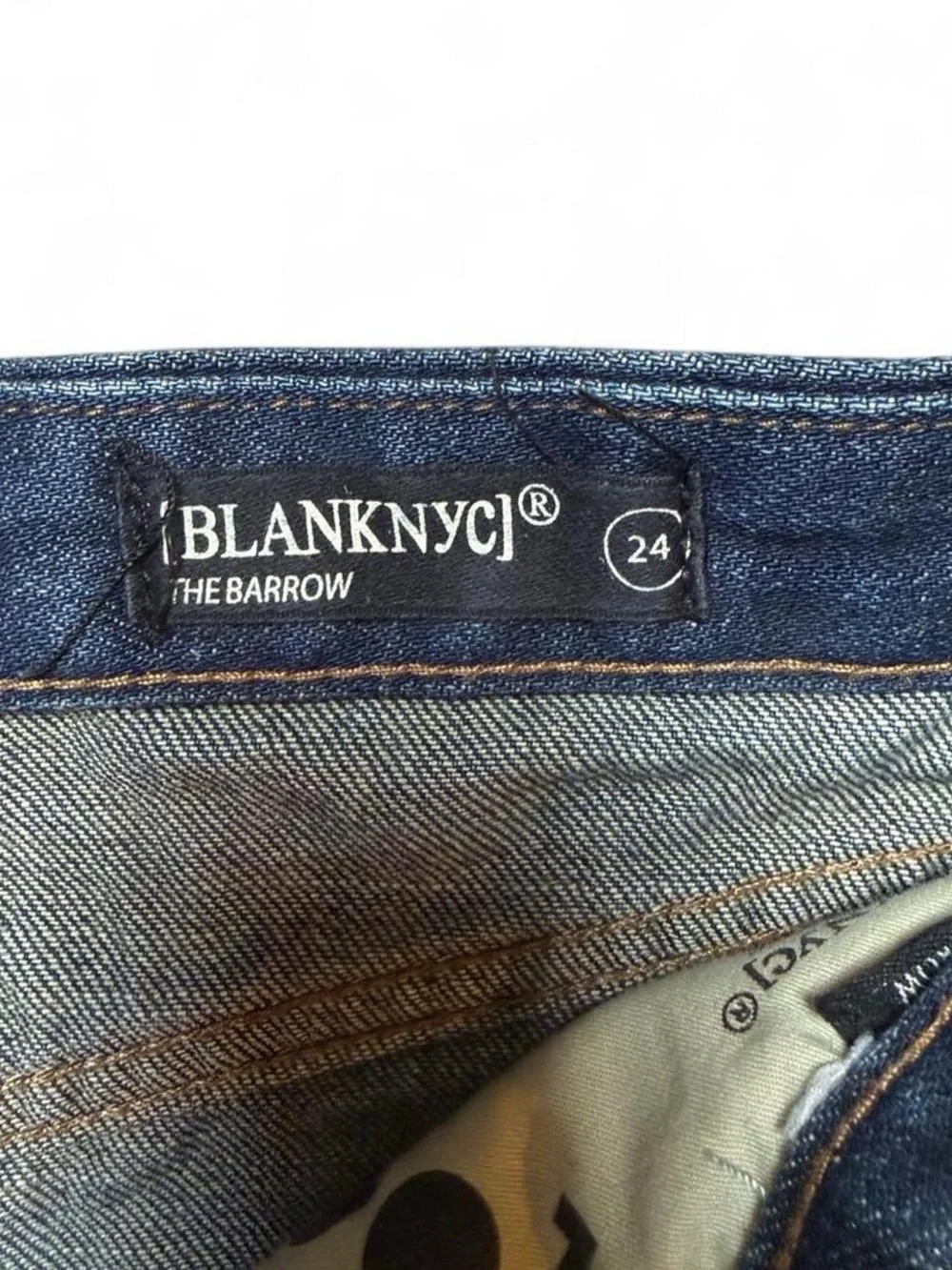 Blank NYC Dark Blue Distressed Denim Cutoff Shorts - Size 24